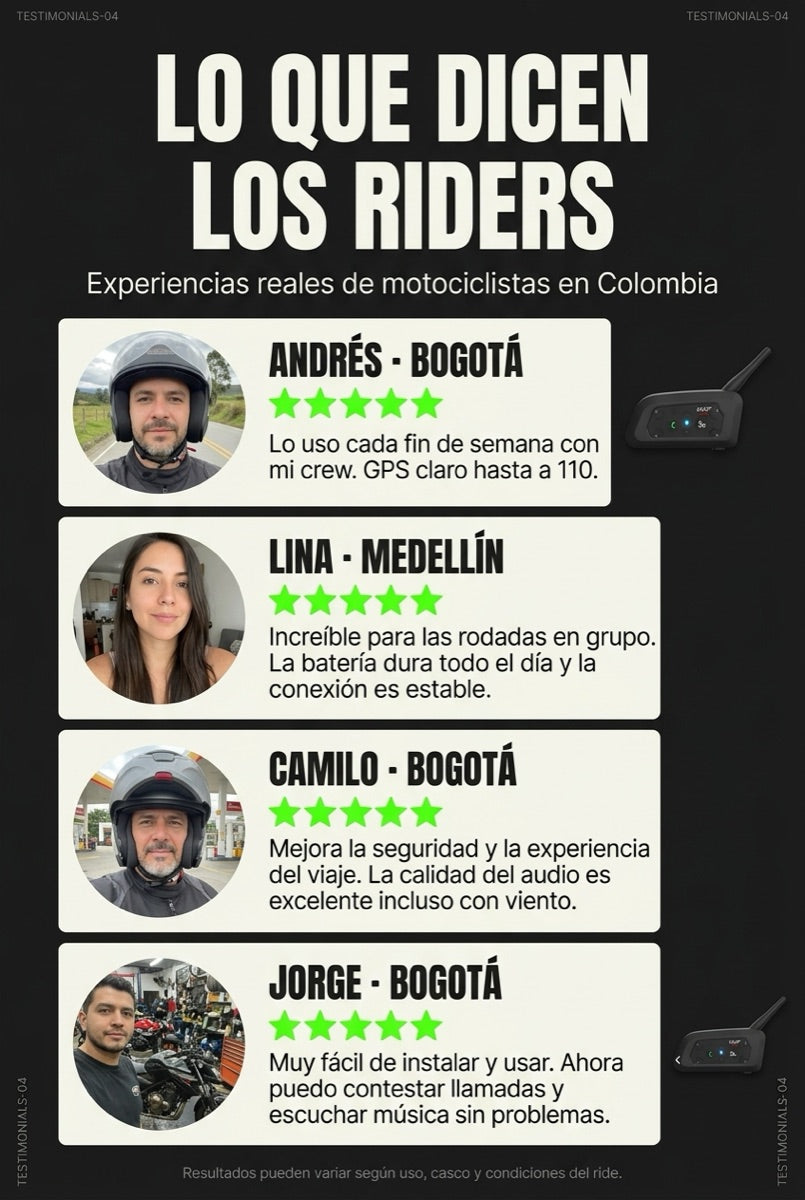 Lo que dicen los riders en Colombia
