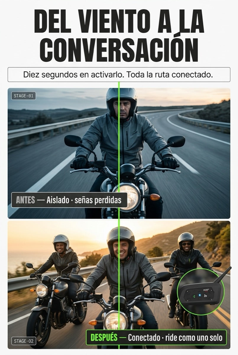 Del viento a la conversación — Antes vs después con V6 Pro