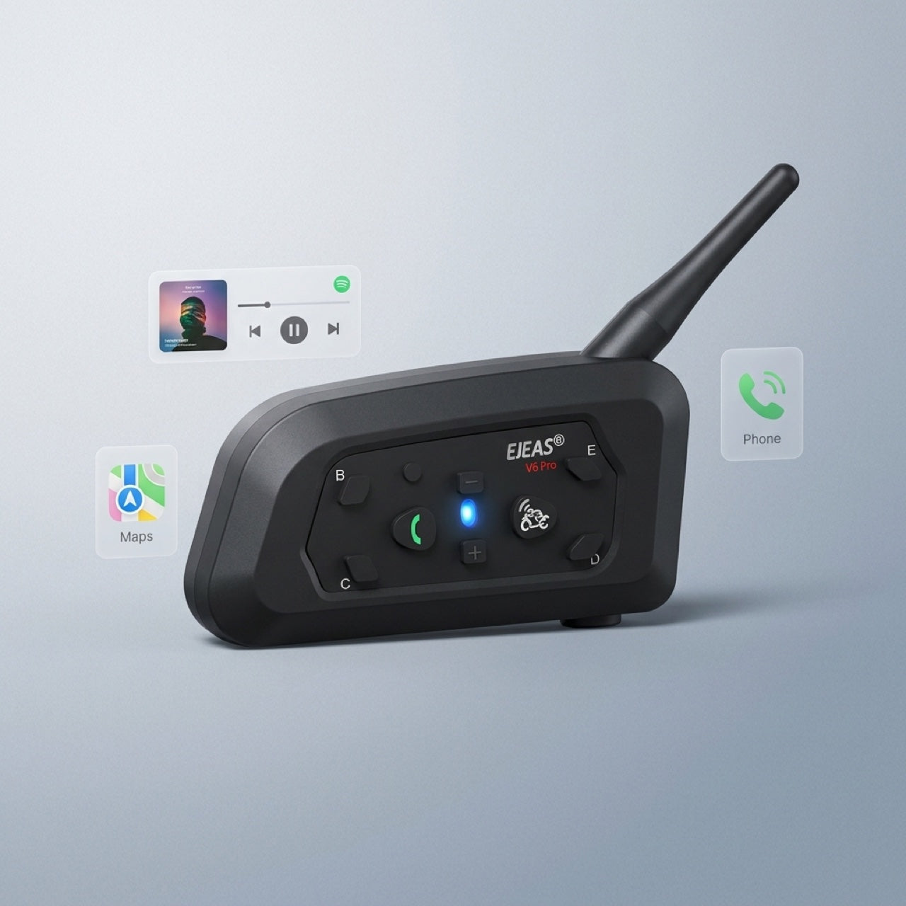 Auriculares Y10 — Intercom Bluetooth para casco moto – App prueba